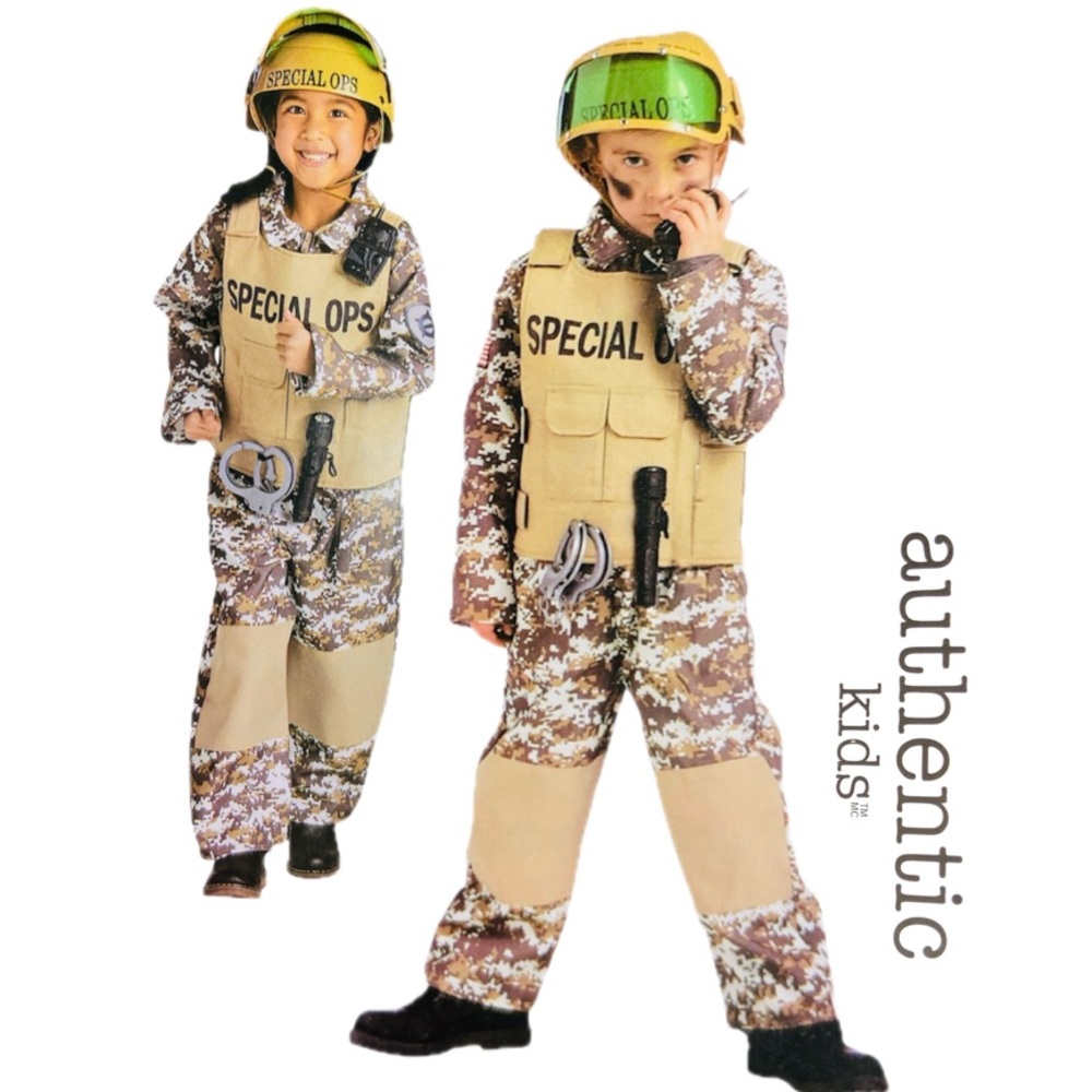 AUTHENTIC KIDS Military Special Ops Halloween Costume Kid’s Size XS (3/4)